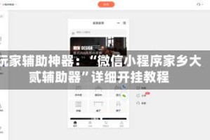 玩家辅助神器：“微信小程序家乡大贰辅助器”详细开挂教程