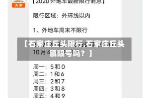 【石家庄丘头限行,石家庄丘头镇限号吗？】