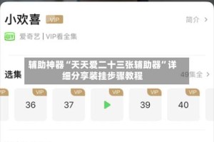 辅助神器“天天爱二十三张辅助器”详细分享装挂步骤教程