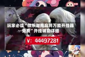 玩家必读“微乐湖南麻将万能开挂器免费”开挂辅助详细