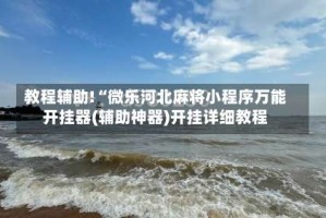 教程辅助!“微乐河北麻将小程序万能开挂器(辅助神器)开挂详细教程
