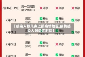 【感染人数几点上报疫情地区,疫情感染人数清零时间】