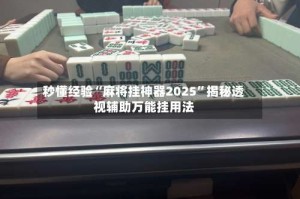 秒懂经验“麻将挂神器2025”揭秘透视辅助万能挂用法