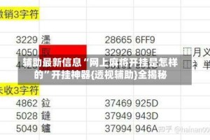 辅助最新信息“网上麻将开挂是怎样的”开挂神器{透视辅助}全揭秘