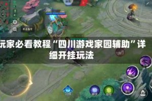 玩家必看教程“四川游戏家园辅助”详细开挂玩法