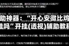 玩家辅助神器：“开心安徽比鸡可以开挂吗”开挂(透视)辅助教程