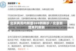 北京两周内新增269例确诊／北京新增两列病例
