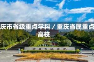 重庆市省级重点学科／重庆省属重点高校