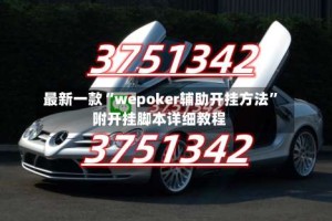 最新一款“wepoker辅助开挂方法”附开挂脚本详细教程
