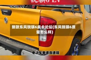 新款东风锐骐6皮卡论坛(东风锐骐6质量怎么样)