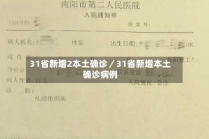 31省新增2本土确诊／31省新增本土确诊病例