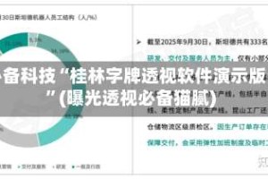 必备科技“桂林字牌透视软件演示版”(曝光透视必备猫腻)