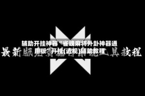 辅助开挂神器“雀魂麻将外卦神器通用版”开挂(透视)辅助教程