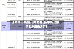 佳木斯市疫情几类地区(佳木斯是疫情低风险区吗?)