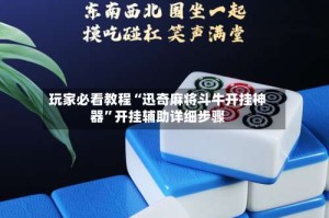 玩家必看教程“迅奇麻将斗牛开挂神器”开挂辅助详细步骤
