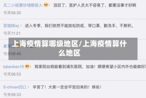 上海疫情算哪级地区/上海疫情算什么地区