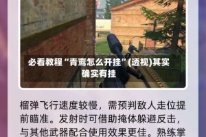 必看教程“青鸾怎么开挂”(透视)其实确实有挂