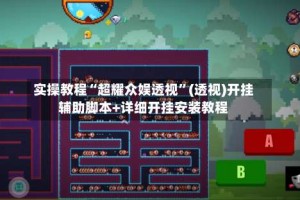 实操教程“超耀众娱透视”(透视)开挂辅助脚本+详细开挂安装教程