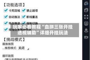 玩家必看教程“血拼三张开挂透视辅助”详细开挂玩法