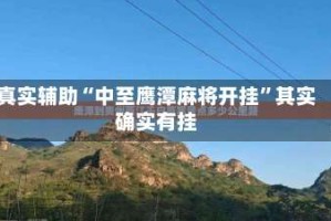 真实辅助“中至鹰潭麻将开挂”其实确实有挂