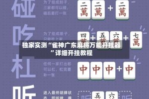 独家实测“雀神广东麻将万能开挂器”详细开挂教程