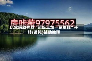 玩家辅助神器“超级三加一免费挂”开挂(透视)辅助教程