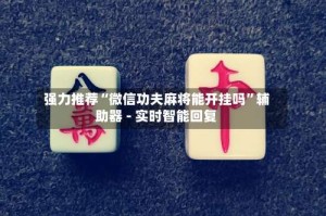 强力推荐“微信功夫麻将能开挂吗”辅助器 - 实时智能回复