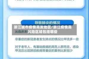 浙江城市疫情高发地区/浙江疫情高风险区域包括哪些