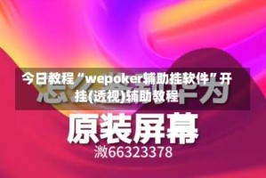 今日教程“wepoker辅助挂软件”开挂(透视)辅助教程