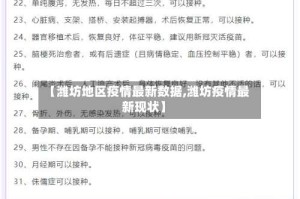 【潍坊地区疫情最新数据,潍坊疫情最新现状】