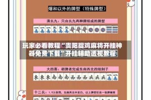 玩家必看教程“贵阳捉鸡麻将开挂神器免费下载”开挂辅助透视教程