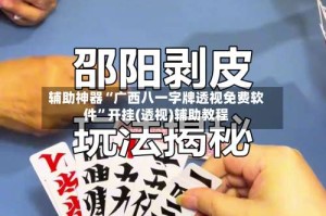 辅助神器“广西八一字牌透视免费软件”开挂(透视)辅助教程