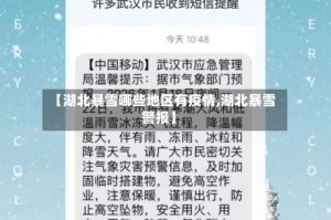 【湖北暴雪哪些地区有疫情,湖北暴雪警报】
