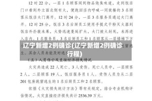 辽宁新增2例确诊(辽宁新增2例确诊行程)