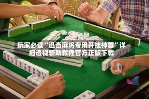 玩家必读“迅奇麻将专用开挂神器”详细透视辅助教程官方正版下载