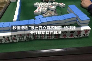 秒懂经验“泉州开心麻将漏洞+透视挂”开挂辅助软件教程