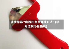 辅助神器“山西扣点点开挂方法”(曝光透视必备猫腻)