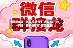 辅助神器“微信群里面打金花有开挂了吗”开挂(透视)辅助教程