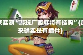 独家实测“游玩广西麻将有挂吗”(原来确实是有插件)