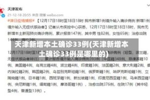 天津新增本土确诊33例(天津新增本土确诊33例是哪里的)