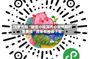 玩家必搜“微信小程序开心泉州麻将免费挂”原来有神器下载！