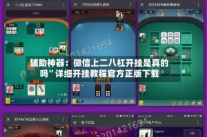 辅助神器：微信上二八杠开挂是真的吗”详细开挂教程官方正版下载