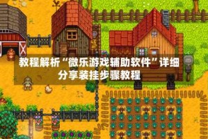 教程解析“微乐游戏辅助软件”详细分享装挂步骤教程