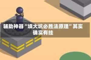 辅助神器“填大坑必胜法原理”其实确实有挂