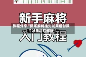 教程分享“微乐麻将挂先试用后付款”分享用挂教程
