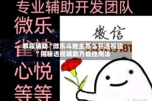 教程辅助“微乐斗地主怎么开透视挂”揭秘透视辅助万能挂用法