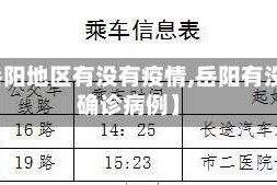 【岳阳地区有没有疫情,岳阳有没有确诊病例】