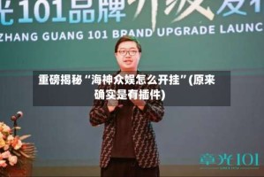 重磅揭秘“海神众娱怎么开挂”(原来确实是有插件)