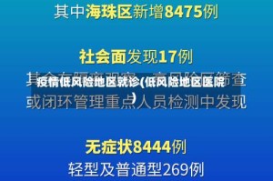 疫情低风险地区就诊(低风险地区医院)