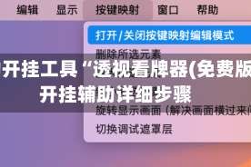 辅助开挂工具“透视看牌器(免费版)”开挂辅助详细步骤